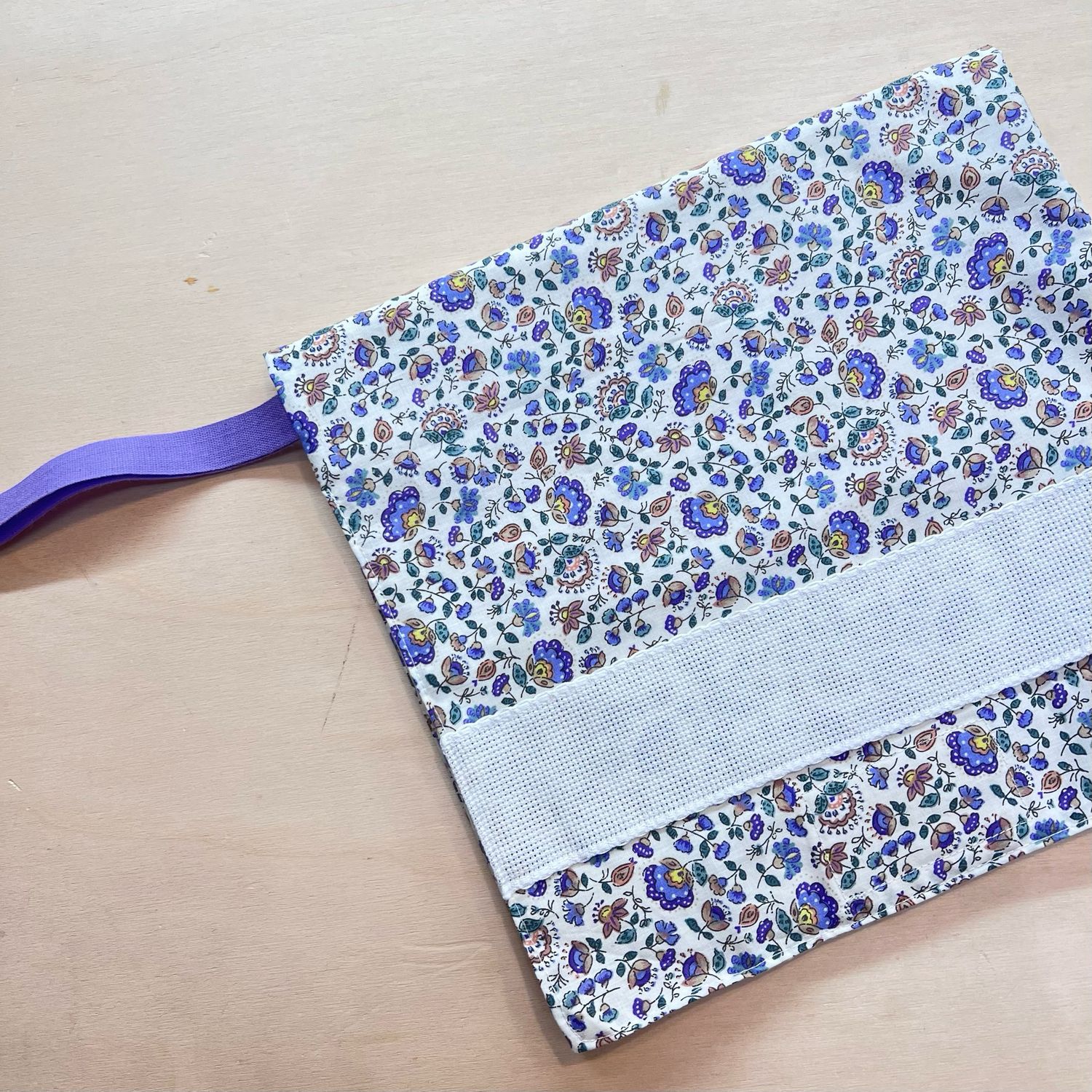 Sacchetto Porta Pannolini, Fantasia: Fiori Lilla/Pois Beige