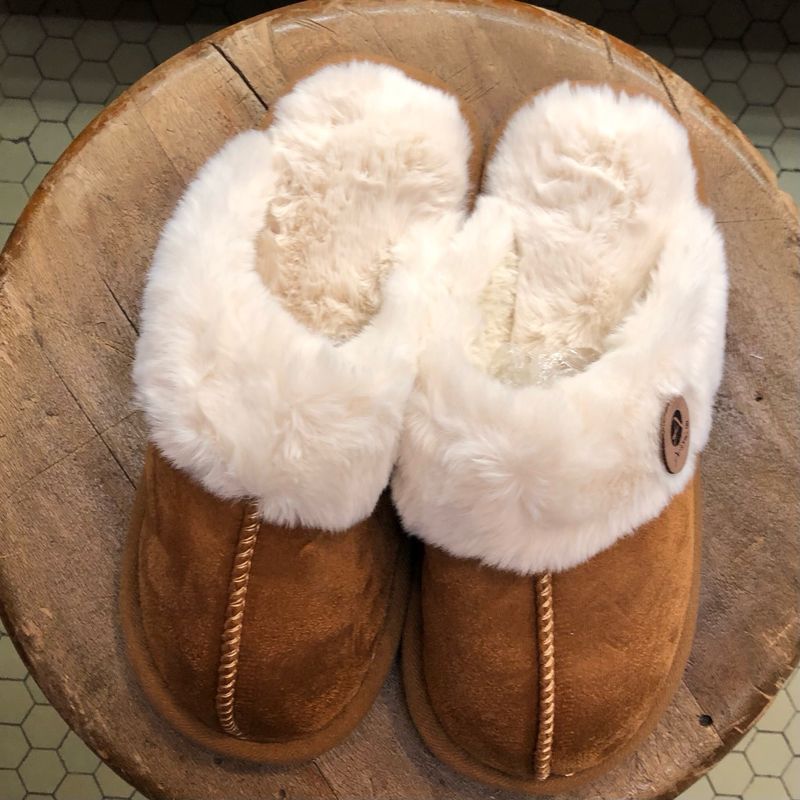 Pantofola Peluche Donna Cammello Pantofola Peluche Donna Cammello