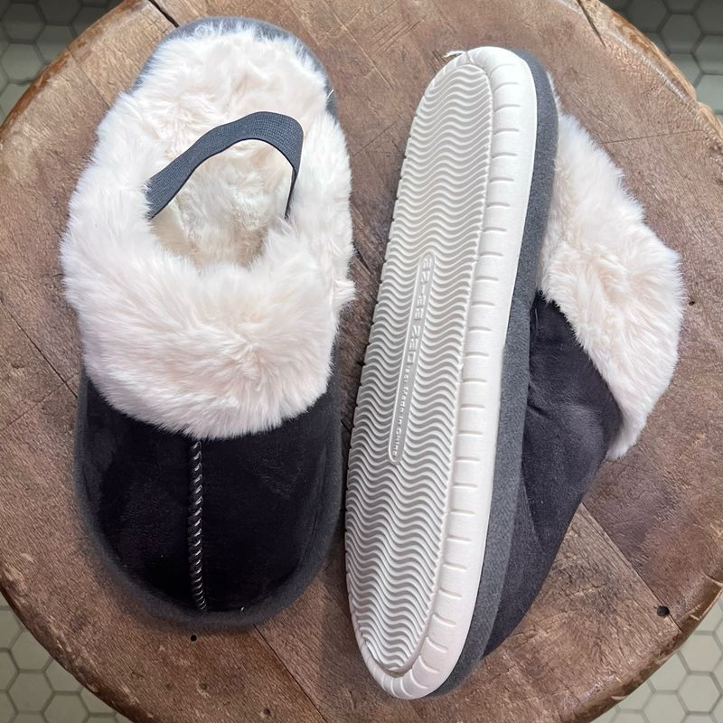 Pantofola Peluche Bambino Grigio