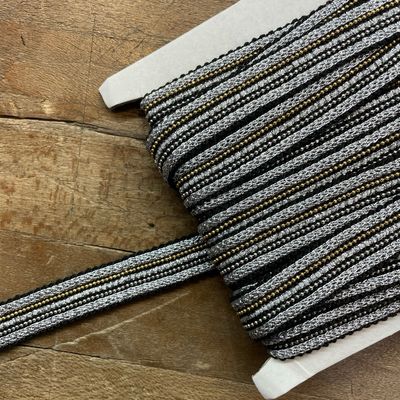 Passamaneria con perline bronzo e argento