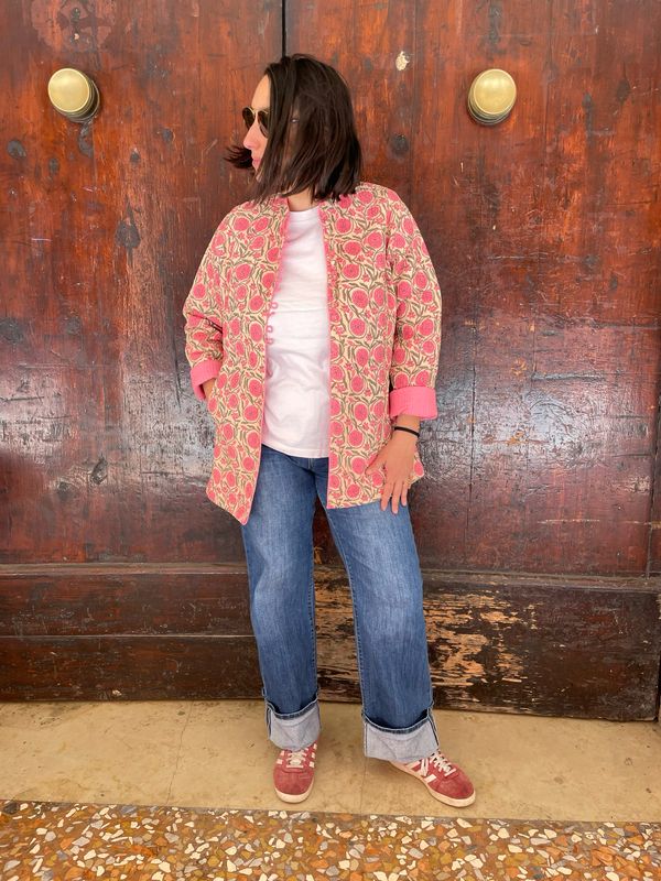 Giacca Indiana Midi Rosa