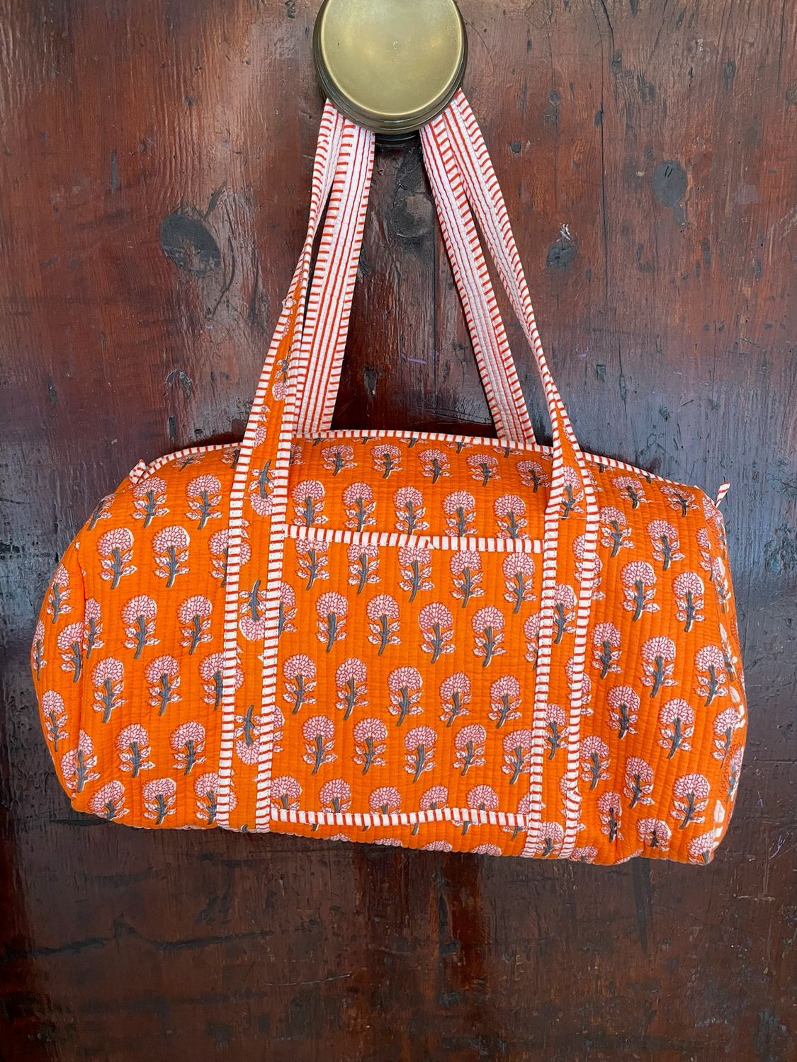 Duffle Bag Indiani Fiori Arancio MEDIO