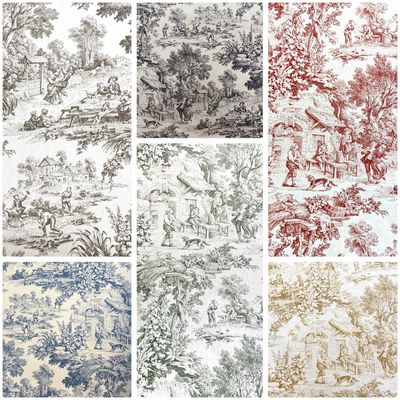 Cotone Resinato Toile de Jouy