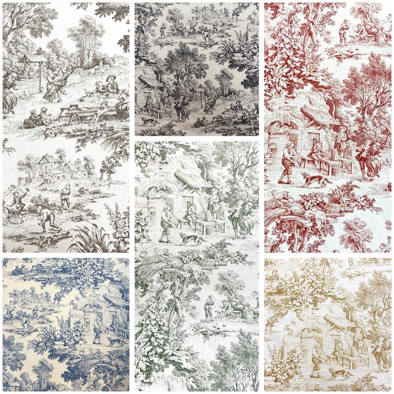 Cotone Resinato Toile de Jouy