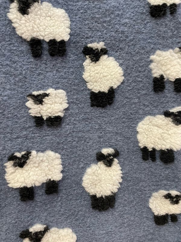 Plaid Lana Cotta Pecore Avio Plaid Lana Cotta Pecore Avio