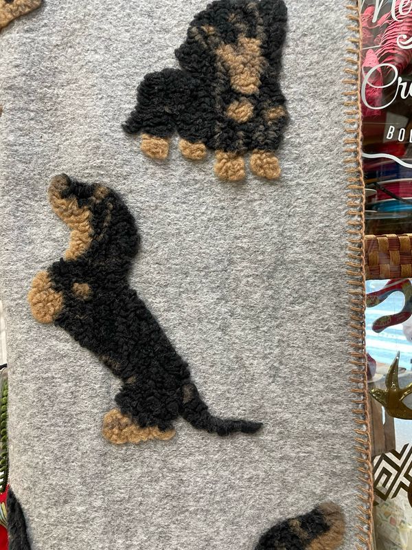 Plaid Lana Cotta Bassotto fondo Grigio Plaid Lana Cotta Bassotto fondo Grigio