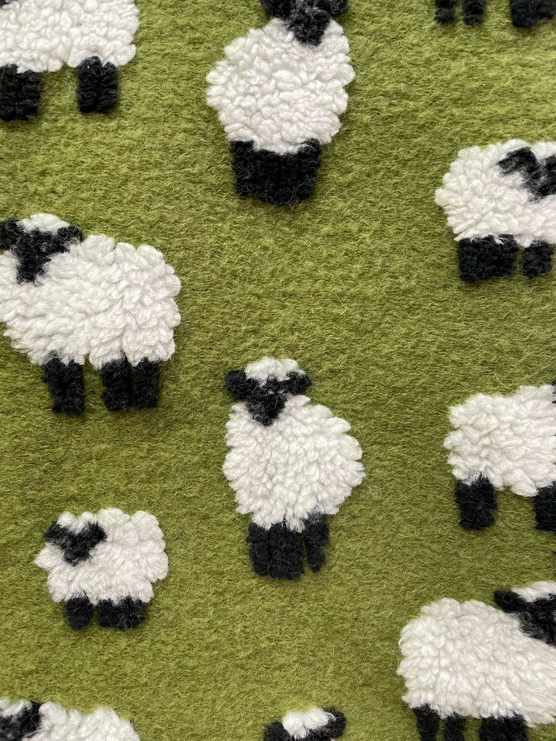 Plaid Lana Cotta Pecore Verde