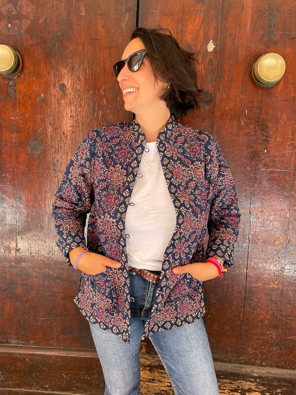 Giacca Indiana Blu  e Magenta