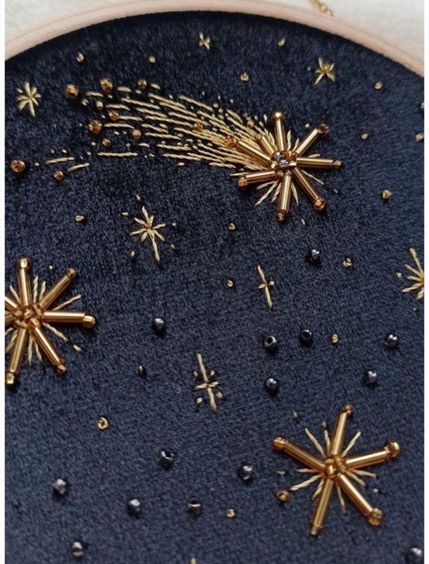 Ricamo Creativo Base: Decorazione su Velluto con Perline Ricamo Creativo Base: Decorazione su Velluto con Perline