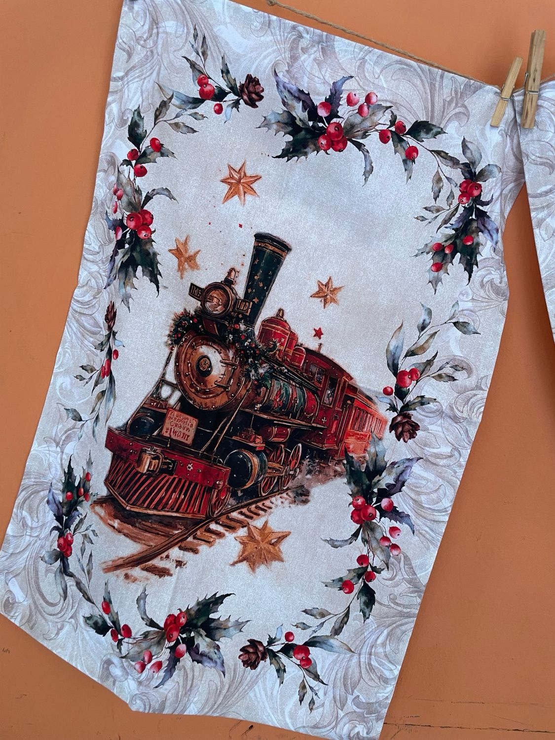 Strofinacci Natale con Agrifoglio