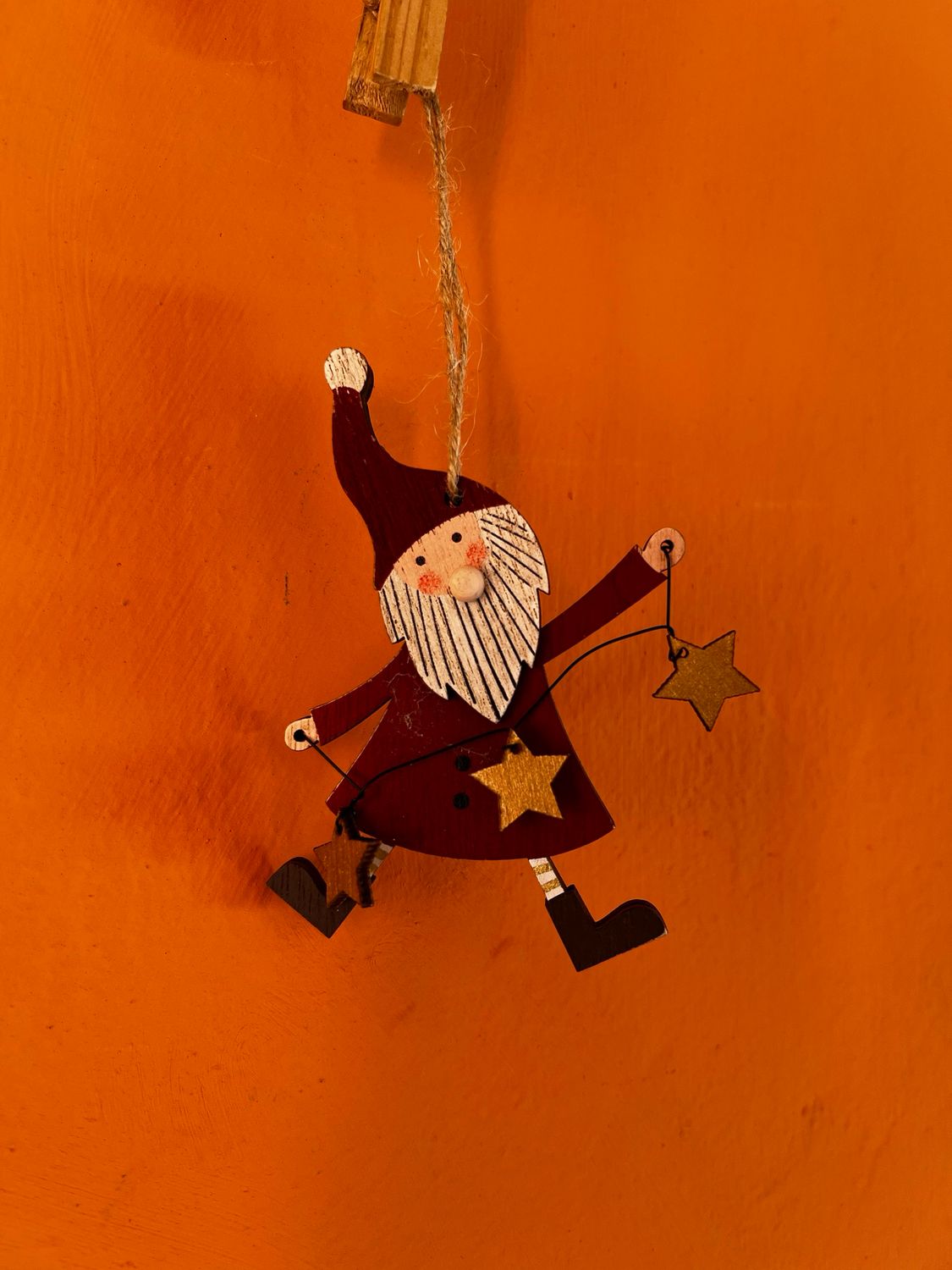 Babbo Natale con campanelle in Legno