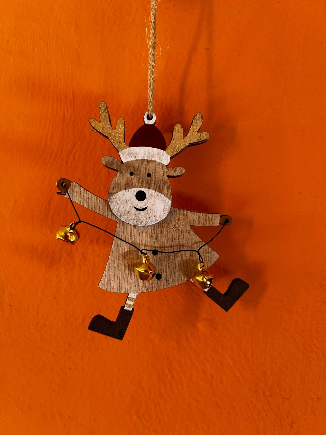 Renna con campanelle in Legno