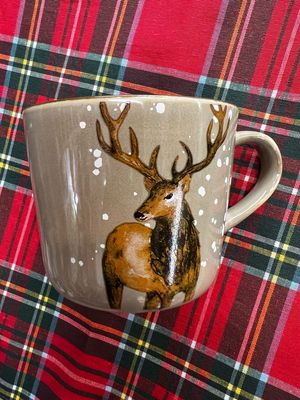 Tazza Natalizia in Ceramica con Cervo