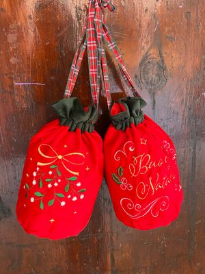 Sacchetto in velluto Ricamato medio Sacchetto in velluto Ricamato medio