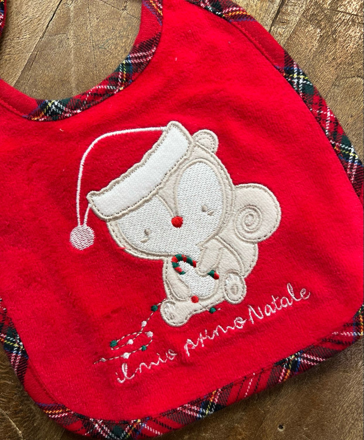 Bavaglino 'Il mio primo Natale' Rosso Bavaglino 'Il mio primo Natale' Rosso