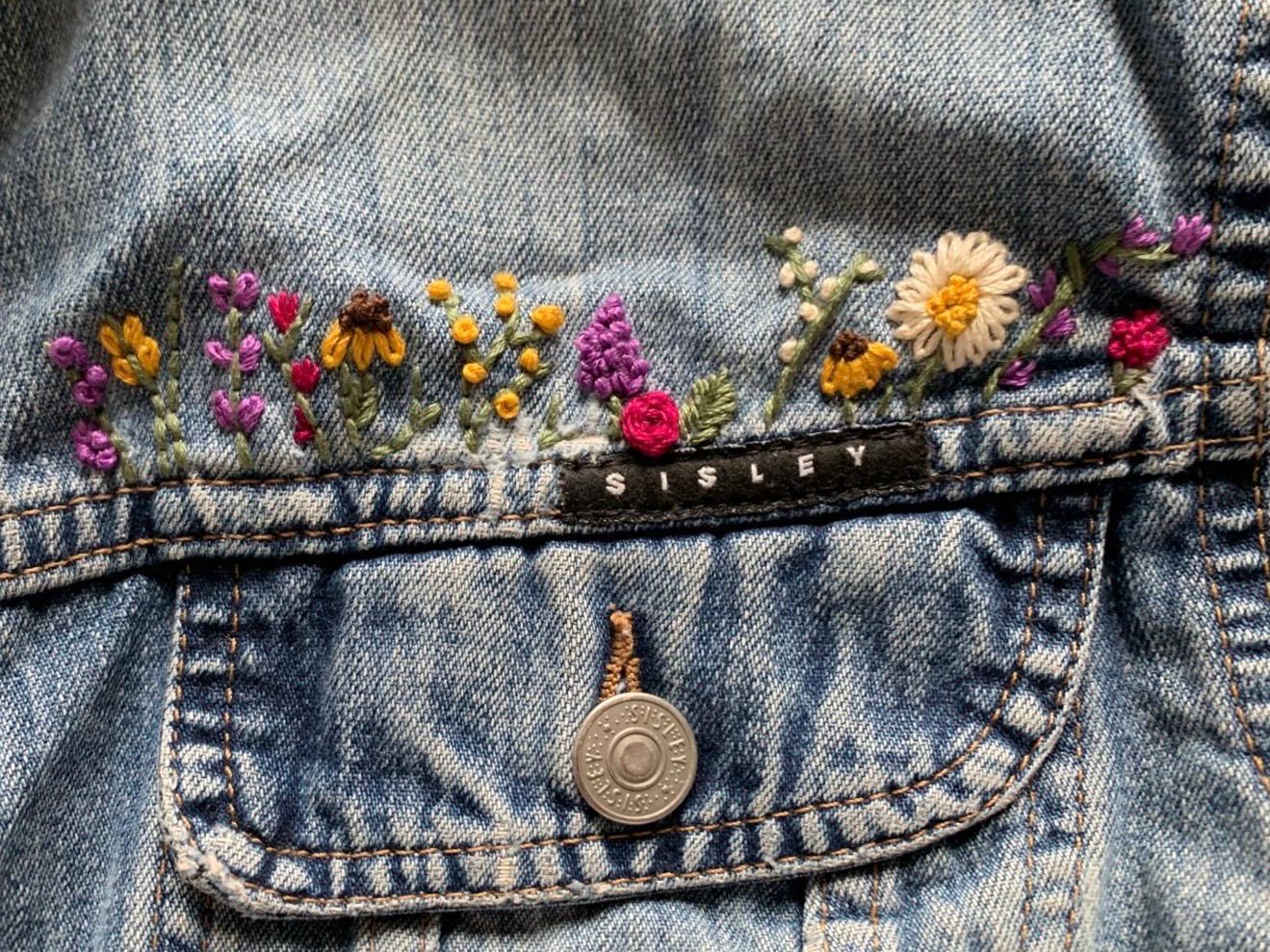 Ricamo Creativo Principianti: Fiori e Cuori su Denim