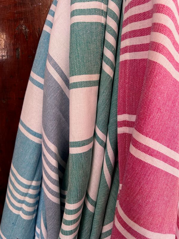 Teli Mare Fouta Righine Bianche