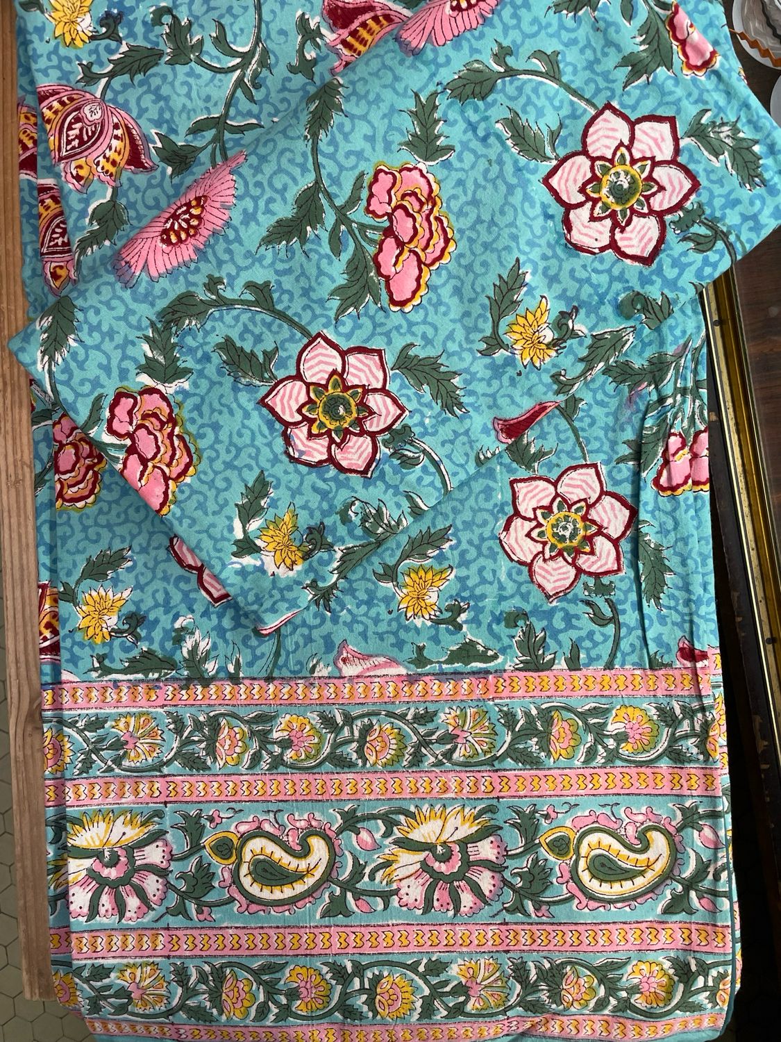 Mezzeri Copritutto Indiani 270x270 TURCHESE Mezzeri Copritutto Indiani 270x270 TURCHESE