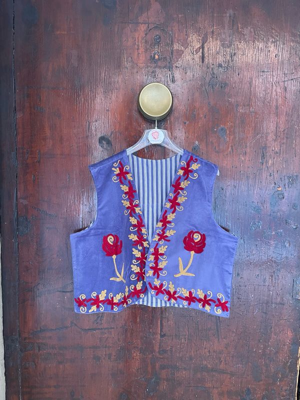 Gilet Suzani  VELLUTO Base Avio