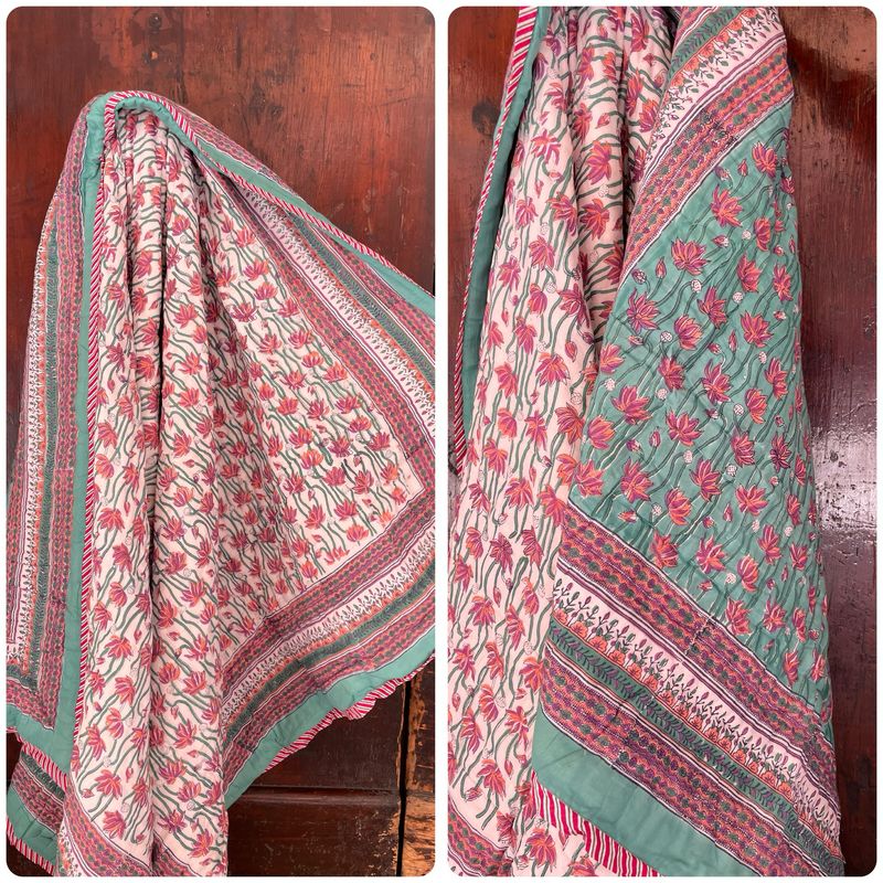 Trapunta Morbida 150x225 SINGOLO Tiffany e Fiori Viola e Rosa