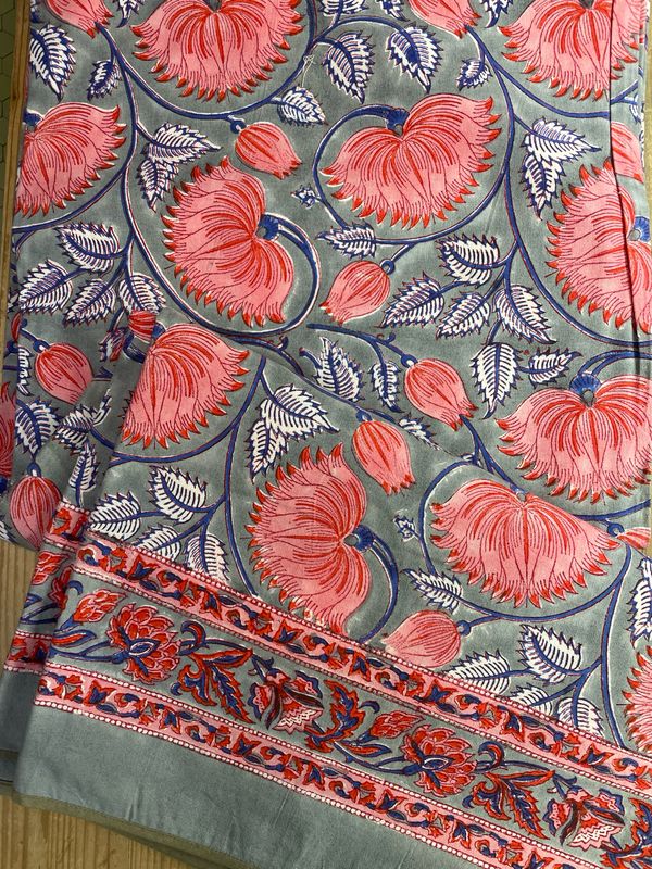 Mezzeri Copritutto Indiani 270x270 Grigio e Rosa Mezzeri Copritutto Indiani 270x270 Grigio e Rosa