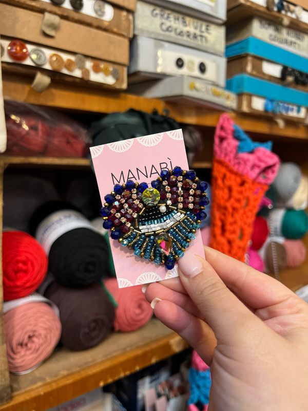 Spilla Manabì Occhio Blu Spilla Manabì Occhio Blu