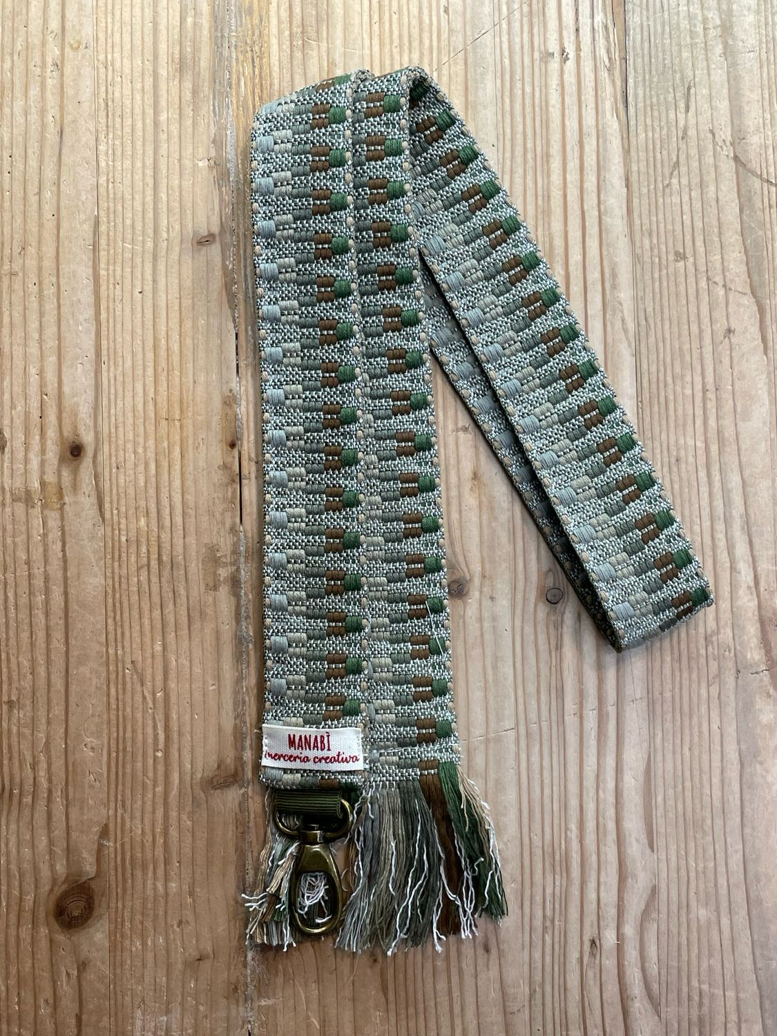 Tracolla Jacquard Verde Militare