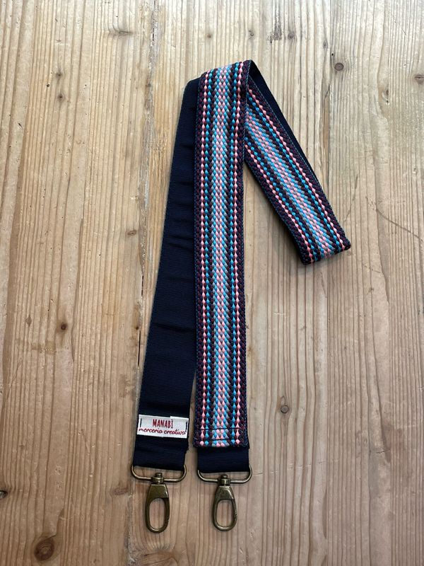 Tracolla con Bordo Perù Rosa e Blu