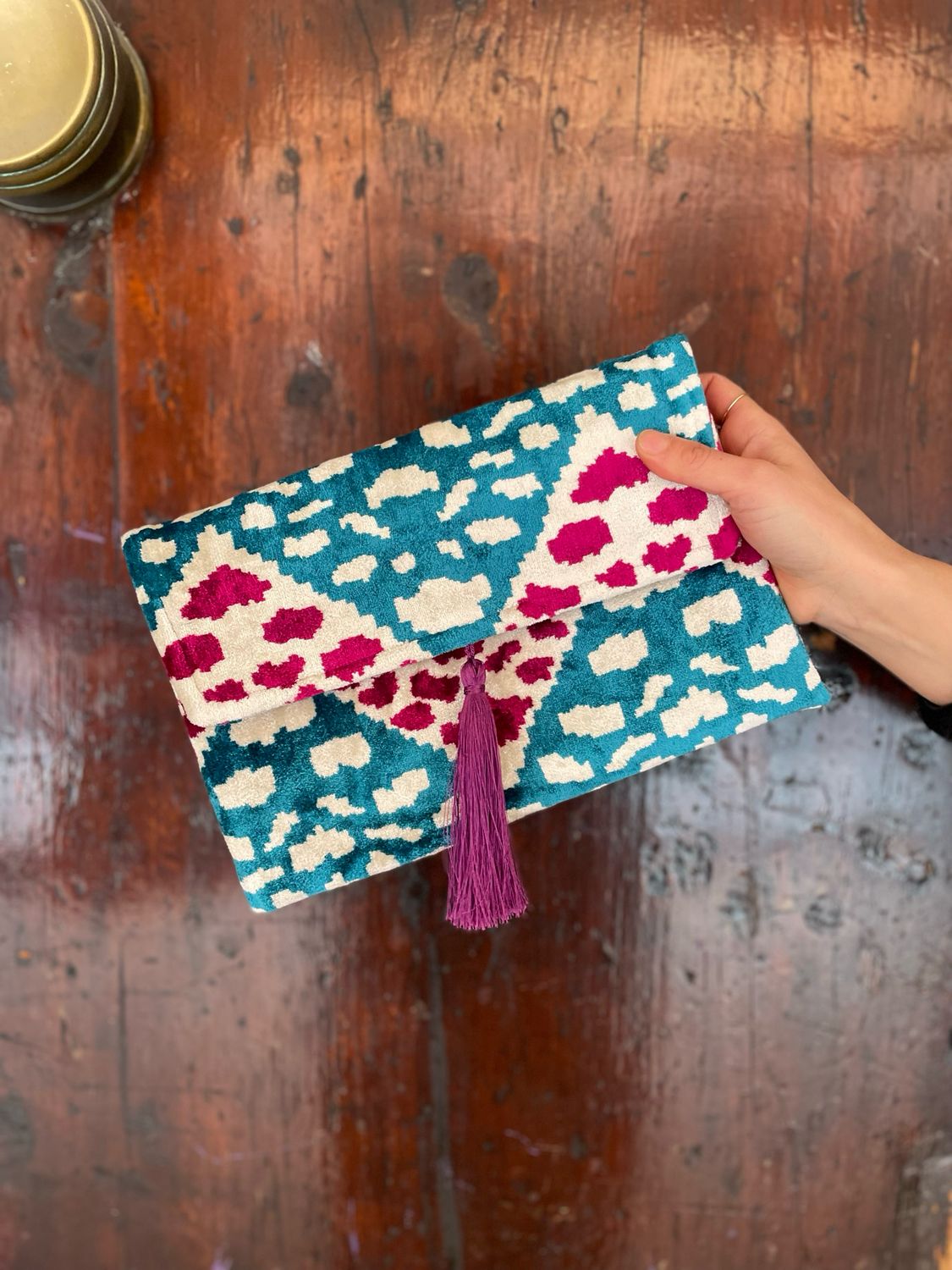 Pochette Velvet Magenta,Ottanio e Panna Pochette Velvet Magenta,Ottanio e Panna