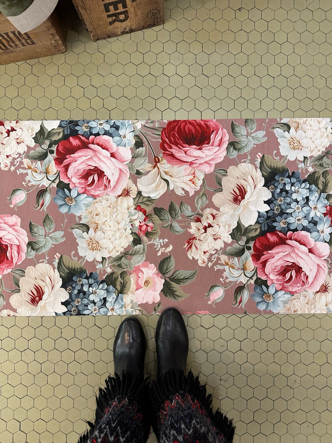 Pedana gommata stampata Fiori