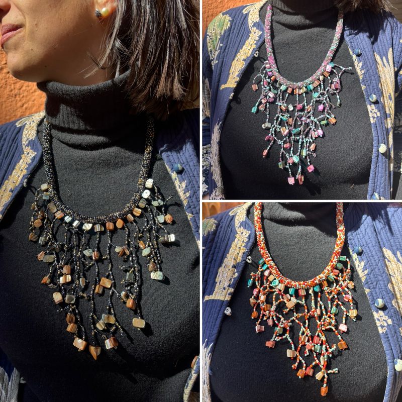 Collana Indonesia Corallo Tubolare