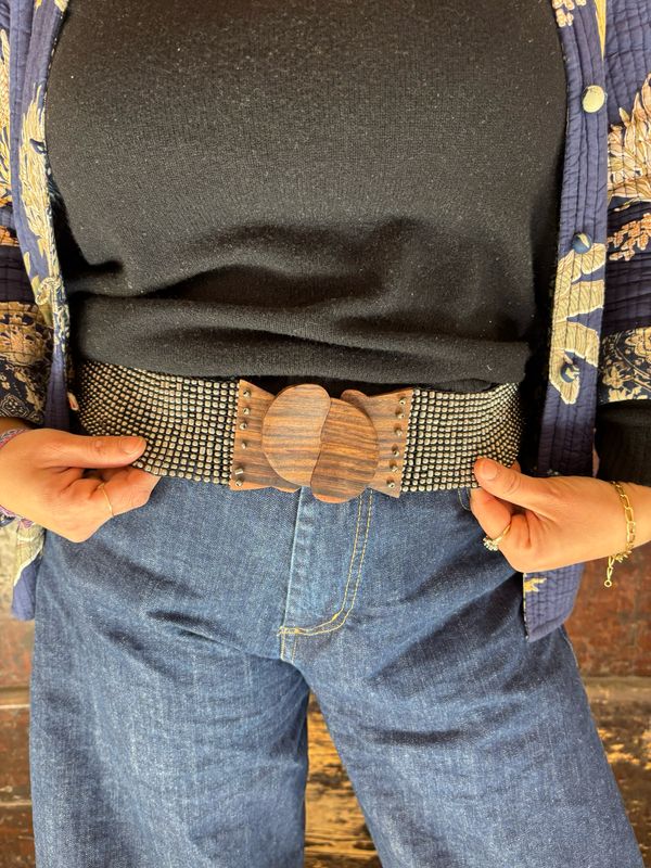 Cintura Indonesia elastica con perline