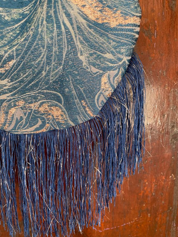 Borsetta Lola Ottanio Frangia Blu