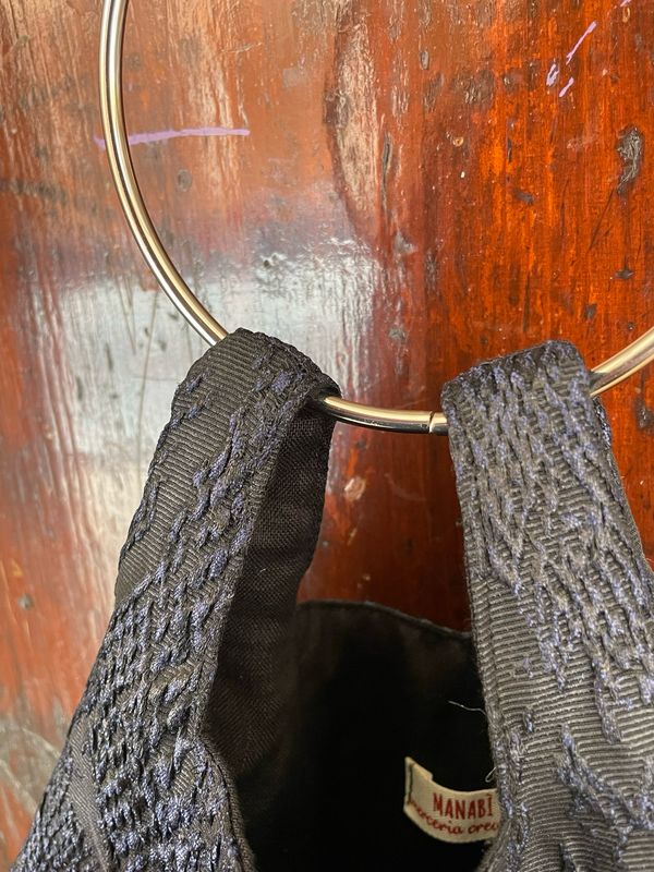 Borsetta Lola Nera/Blu Frangia Nera