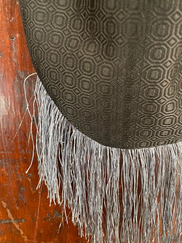 Borsetta Lola Nera rombini Frangia Argento