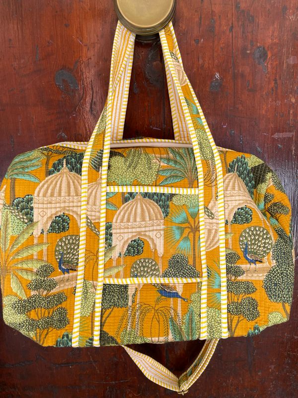 Duffle Bag Indiano Pavoni fondo Senape