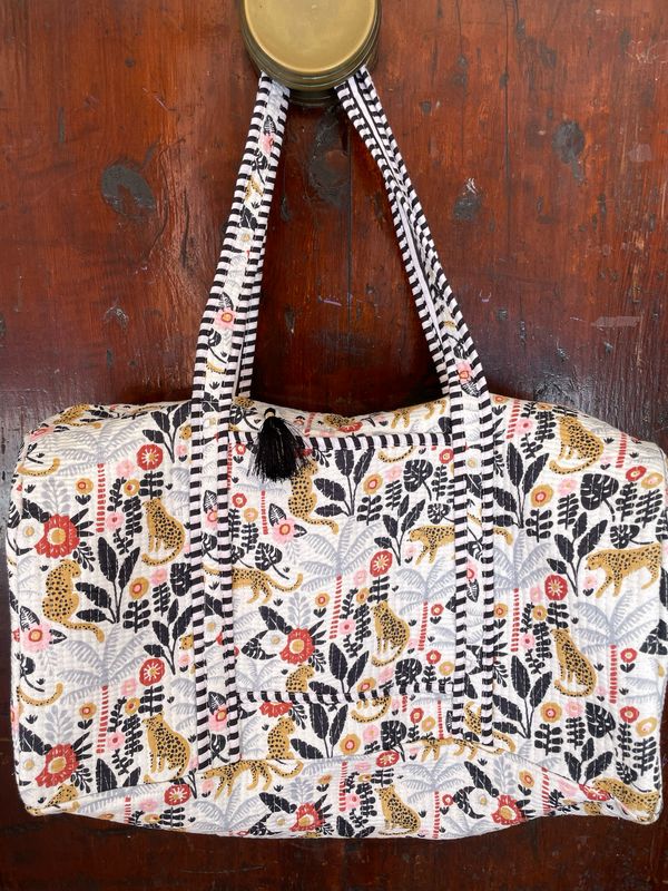 Duffle Bag Indiano jungle fondo Bianco