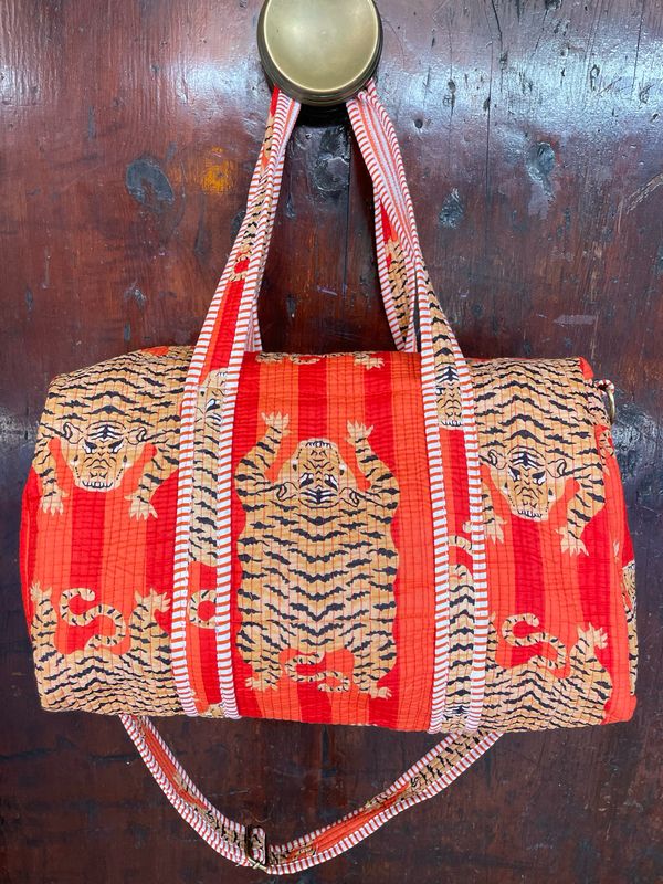 Duffle Bag Indiano Tigri righe arancione chiaro e scuro