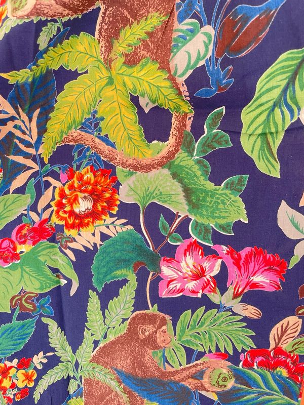 Pigiamino Indiano Lungo e Corto Fiore Hawaiano fondo Blu