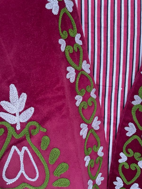 Gilet Suzani  VELLUTO Base Bordeaux