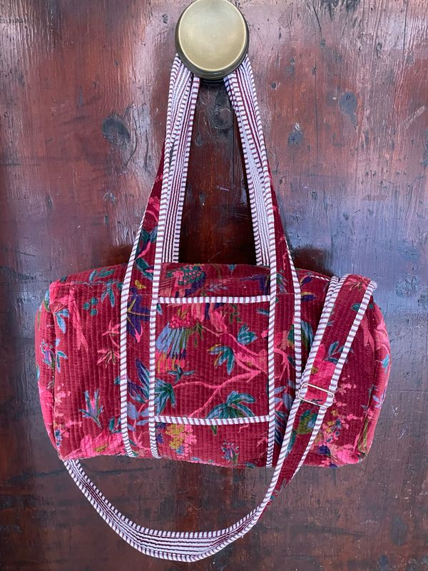 Duffle Bag Velluto Bordeaux