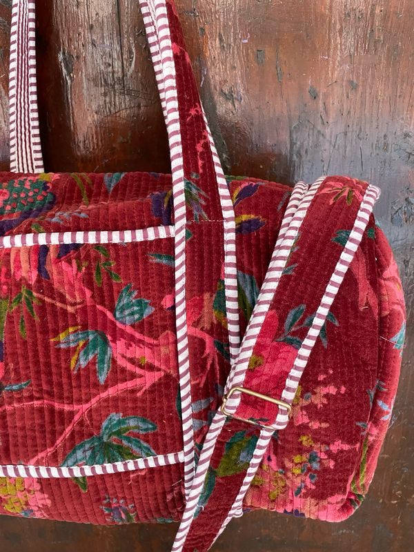 Duffle Bag Velluto Bordeaux