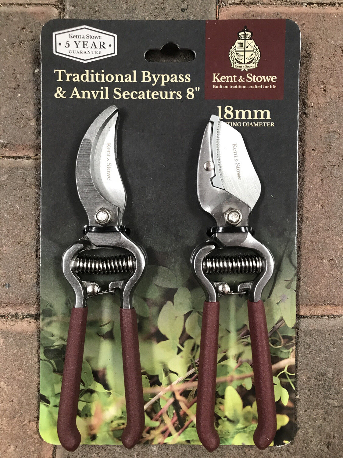 Kent & Stowe Bypass & Anvil Secateurs Set