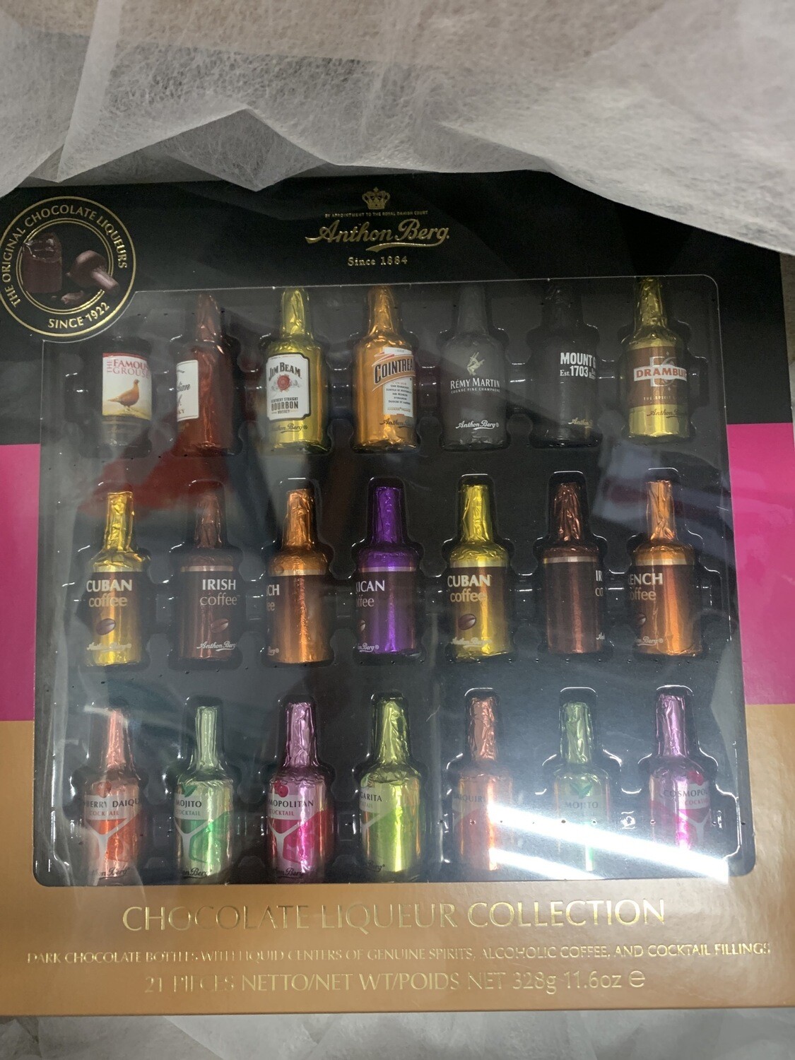 21 Piece Chocolate Liqueur Collection