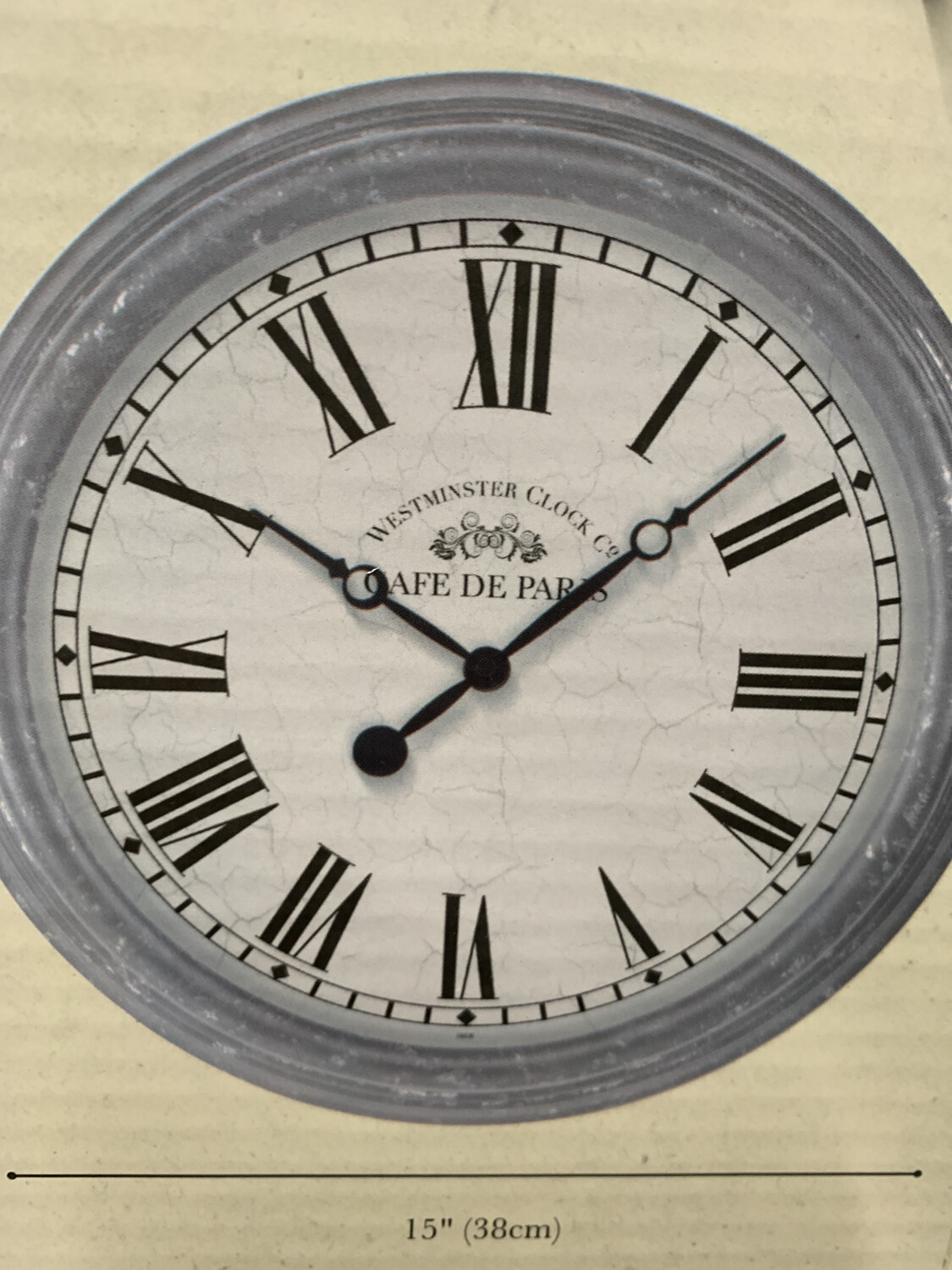 15’ Biarritz Grey Wall Clock