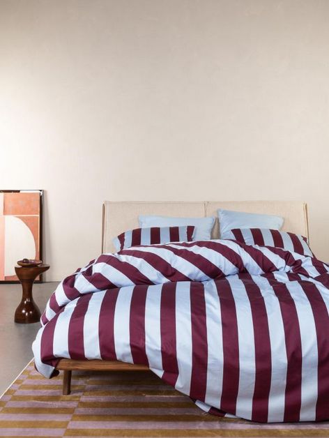 DBO Minte Stripe Mauve wine - Ice blue