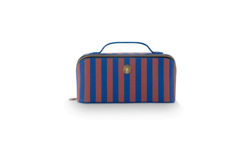 Cyrille Cosmetic Bag Red Stripe Blue