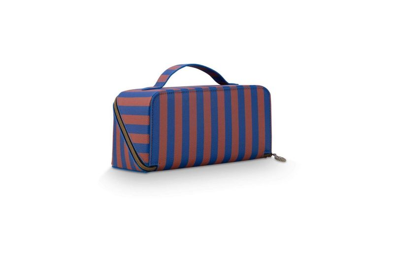 Cyrille Cosmetic Bag Red Stripe Blue