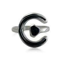 Caracol Horseshoe and Nail Ring
