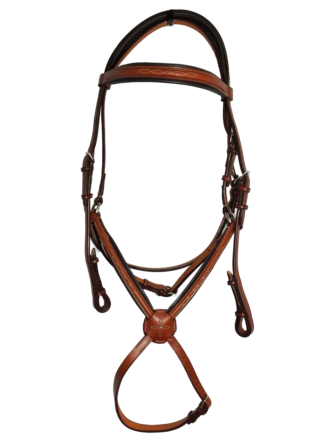 Edgewood 5/8&quot; Padded Figure Eight Fancy Stitched Bridle
